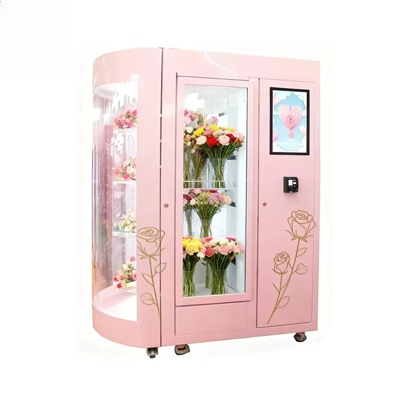 Customized Fresh Flower Vending Machine with Refrigerator - 24/7 Self-Service Automatic Floral Retail Equipment