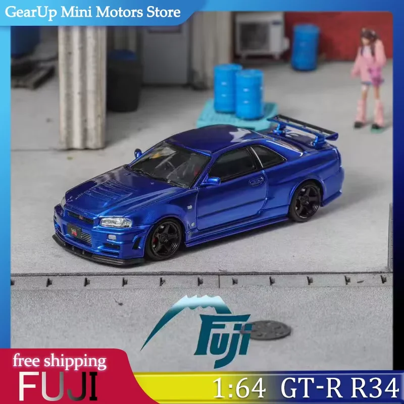 

Fuji 1:64 Skyline GT-R R34 Nismo Z-Tune Alloy Diecast Car Model Limited Edition Toy Car Collectible Miniature Vehicle In Stock