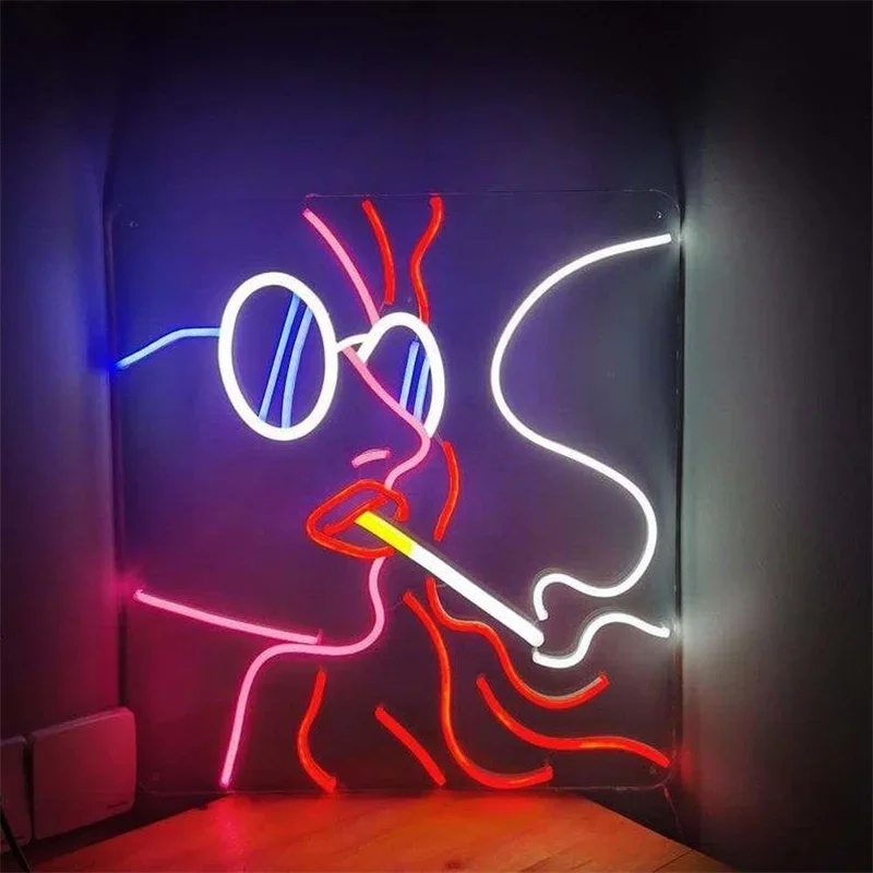 Custom Outdoor Large Neon Signs luminous Wall Mounted Acrylic Wings Neon Light