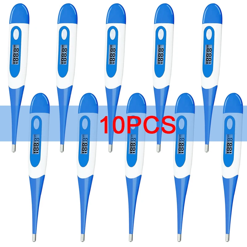 10PCS Fast Reading Digital Oral Thermometer for Adult, Kid and Baby, Oral,Underarm Temperature Measurement for Fever