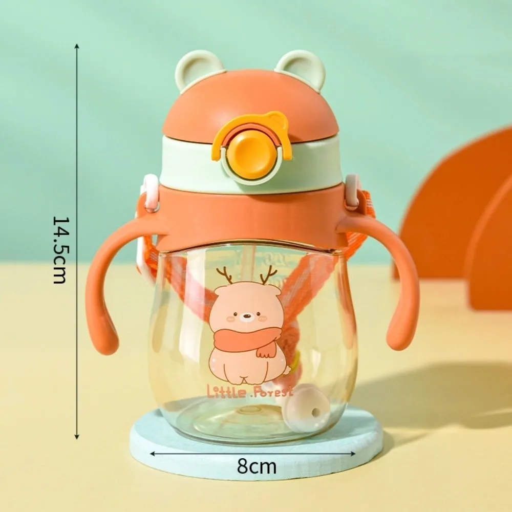 

Cute Anti-Choking Drinking Cup Gravity Ball with Straw Feeding Bottle Wide Caliber Drinking Milk Water Bottle