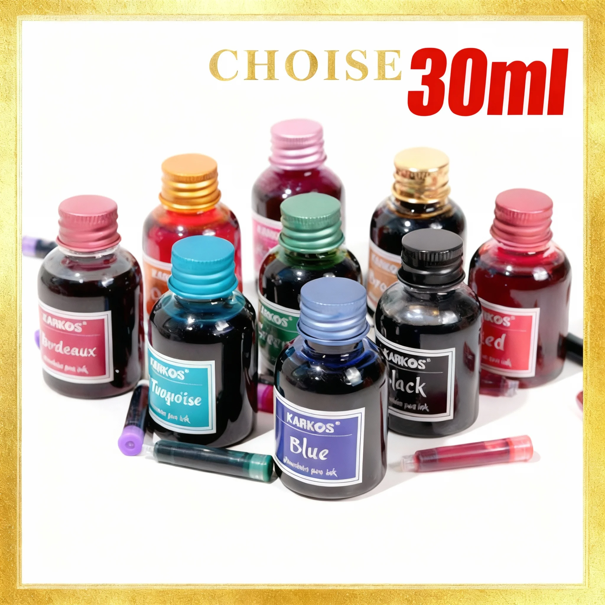 Pure Black Colorful Fountain Pen Ink Universal Refill Ink Stationery Office School Supplies Pens Pencils Writing Supplies