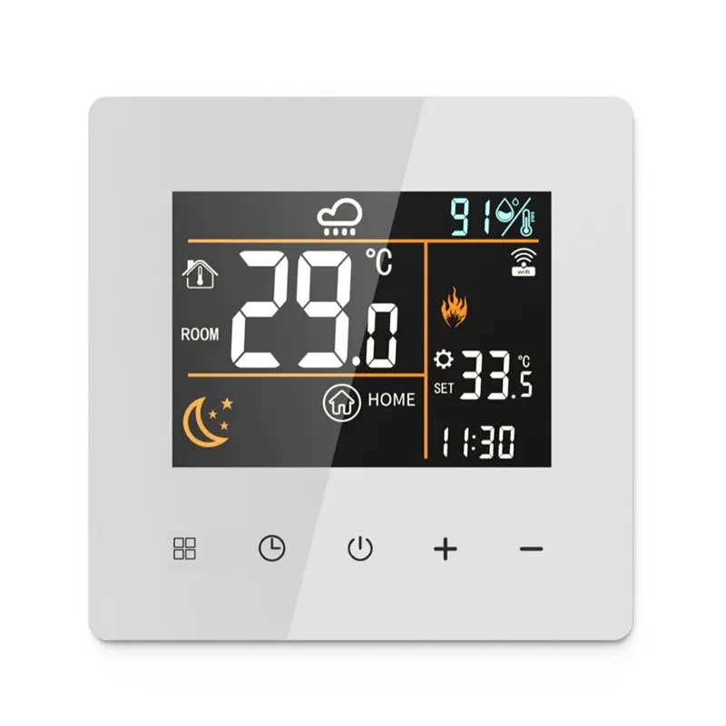 

ABDE-Tuya Wifi Smart Thermostat 25A Electric Heating Temperature Controller For Google Home Alexa Compatible Home Automation Sys