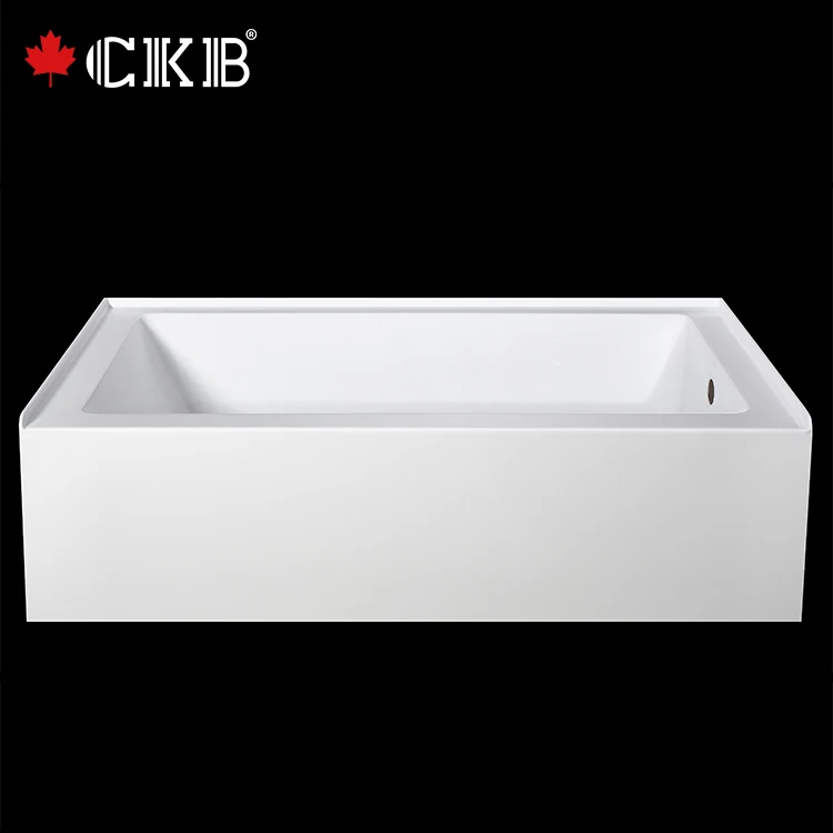 OEM ODM Durable Immersion With Drain Hotel Villa Bathroom Three Side Skirt Stackable Bath