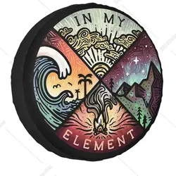 In My Element Spare Wheel Tire Cover for Toyota Mitsubishi Suzuki Surfing Camping Jeep RV SUV Camper Vehicle 14
