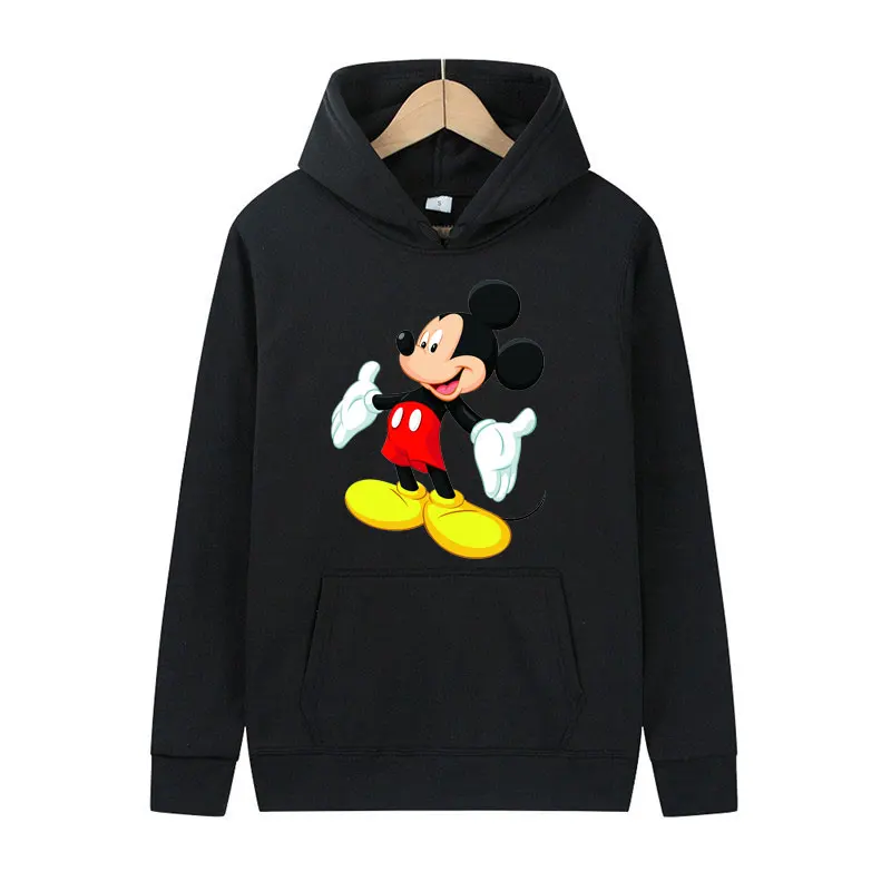 Sudadera con capucha de Mickey Mouse para hombre y mujer, suéter informal de gran tamaño con dibujos animados de Anime, ropa de otoño e invierno, 2024