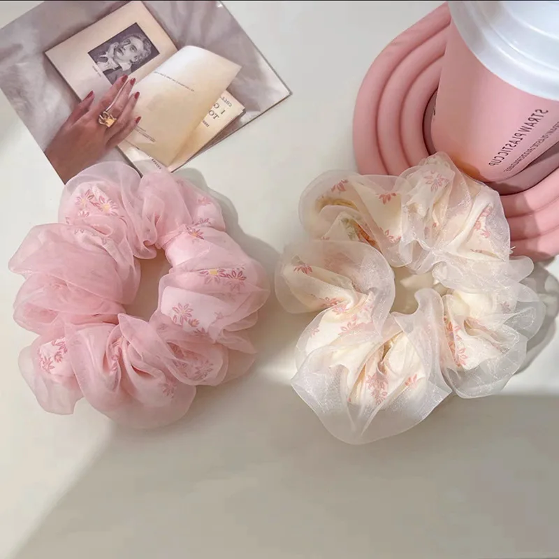 

Ins wind ball head large intestine hair ring female advanced hair rope ponytail rope simple high-value rubber band.