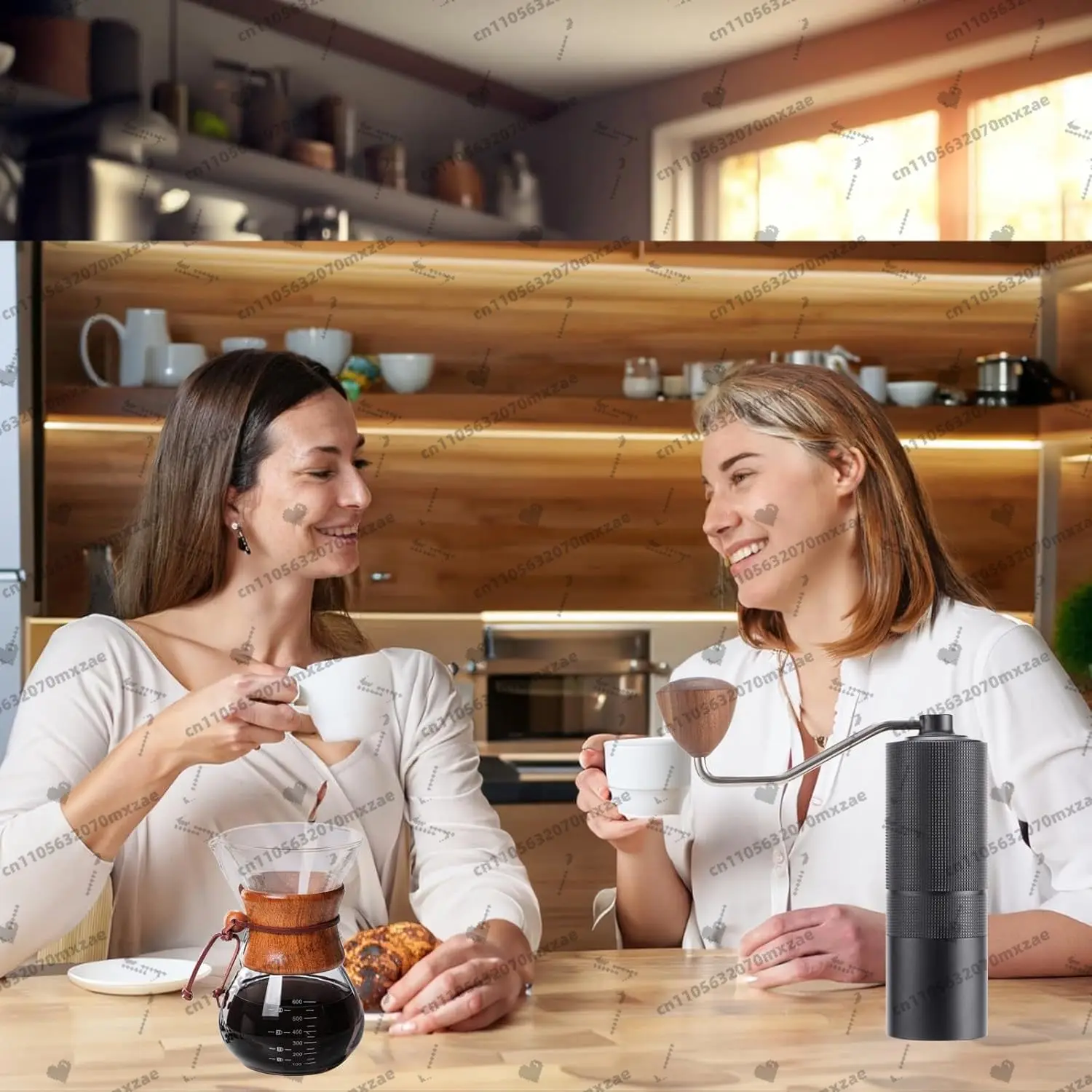 Macinacaffè manuale con bava in acciaio inossidabile, mulino a manovella portatile per caffè espresso, pressa francese, campeggio e uso domestico