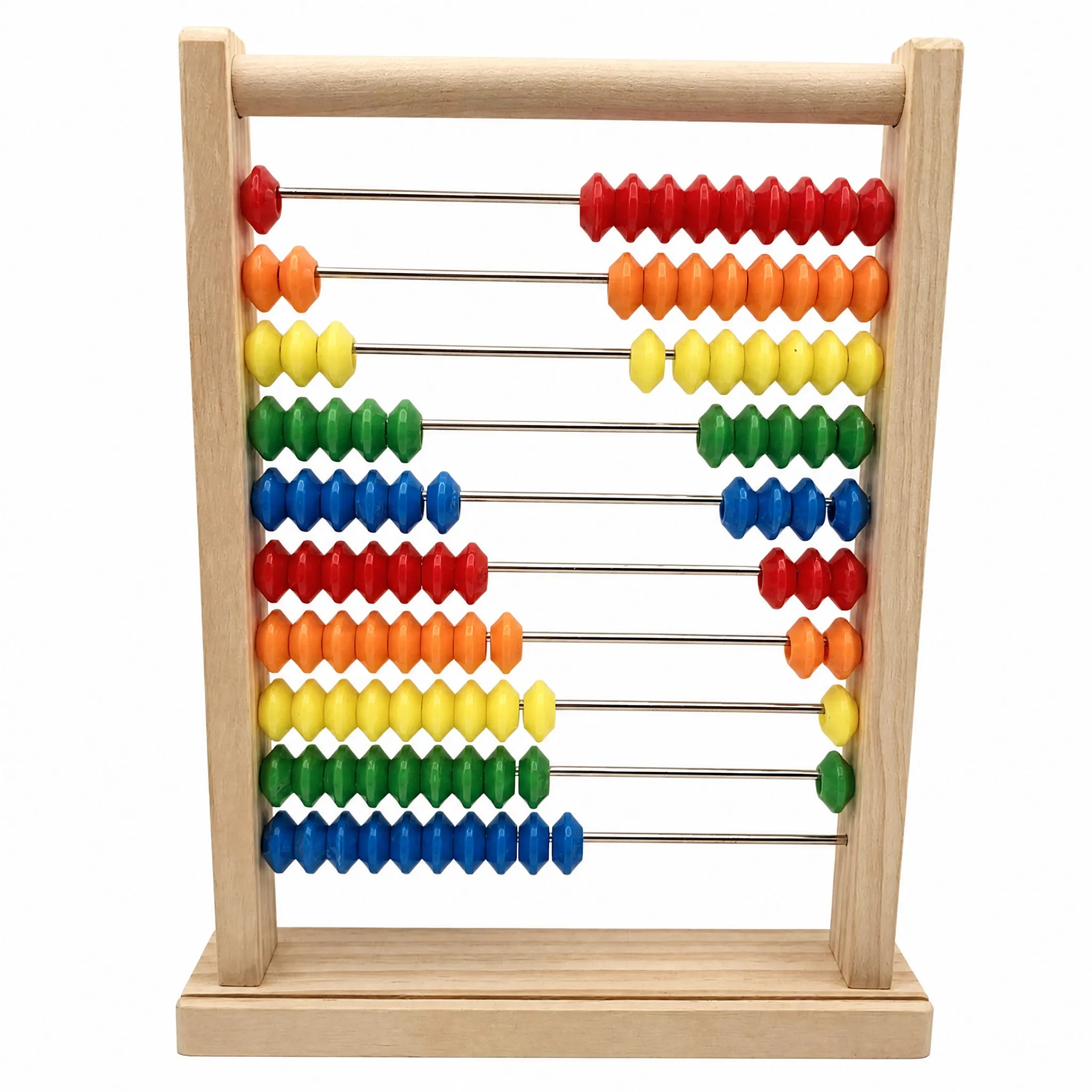 Kids Education Calculator - Houten 10-koloms abacus rekenspelletje, wiskundig leermiddel