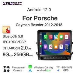 Wireless CarPlay Auto Android 13 Car Radio GPS Player Navigation autoradio Bluetooth Wifi For Porsche Cayman Boxster 718 911 987