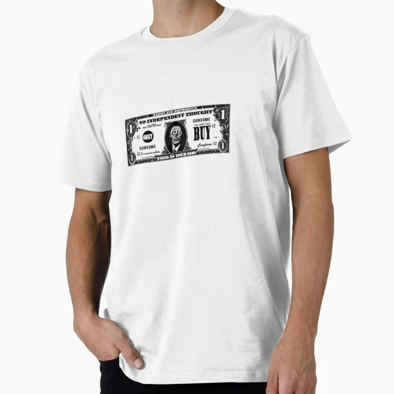 

No Independent thought Horror movie They live John Carpenter Scary halloween Gift t shirt Large size Tops Scifi Graphic clothes