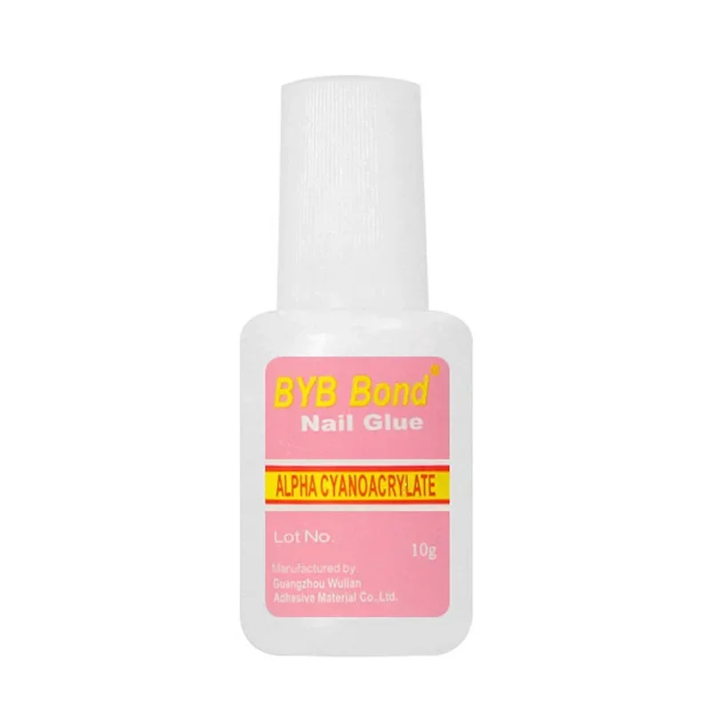 10g Nail Glue with Brush Head Glue Nail Polish Star Glue White Starlight Glue for Nail Polish Transfer Sticker