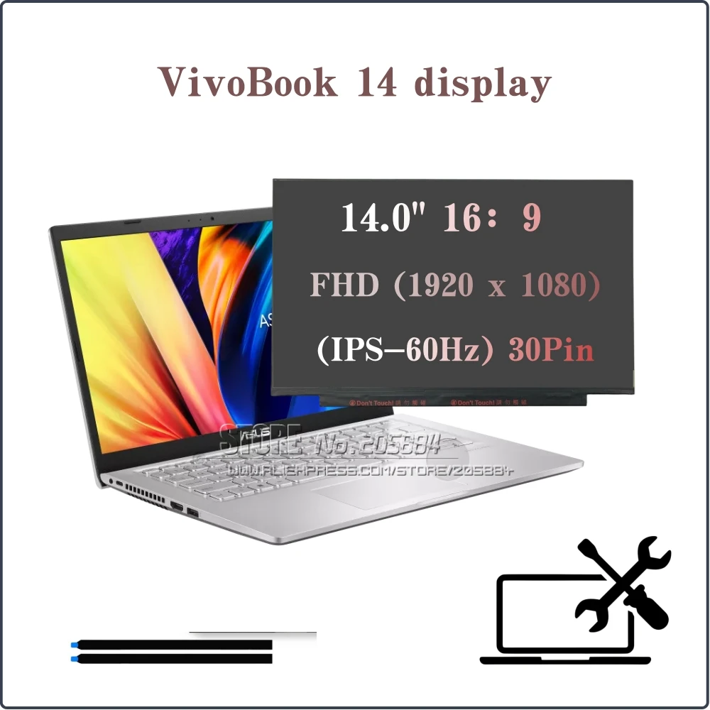 

For ASUS VivoBook 14 F1400EA F1404VA F1404ZA F1402ZA Laptop LCD display screen