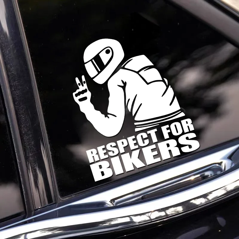 

Respect for Bikers Car Windscreen Stickers Cool Auto Window Glass Vinyl Decals Fashion Moto Styling Accesorios