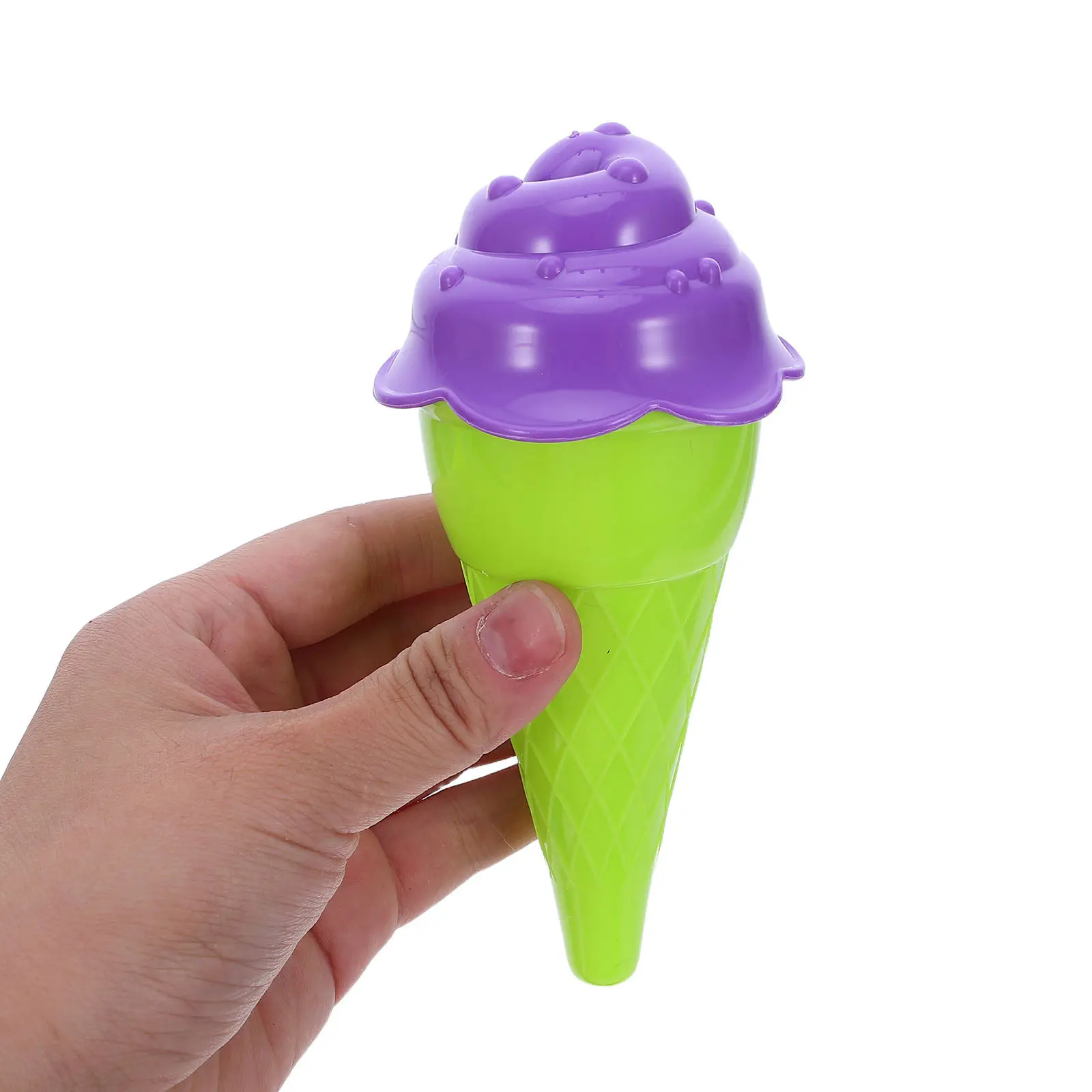 2Sets Children Mold Ice Cream Cone Design for Outdoor Beach Sandbox Sand Mold Set Ice Cream Scoop Toys