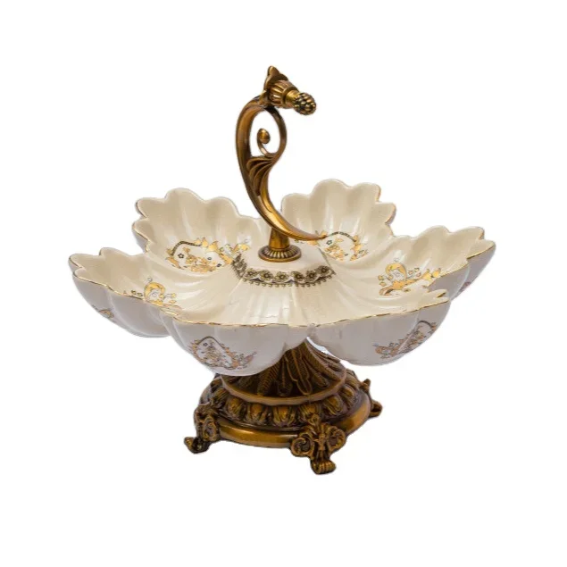 

China Manufacture The Middle East Style Ceramics Home Decoration Desktop Ornament Ceramic Candy Dish Tray