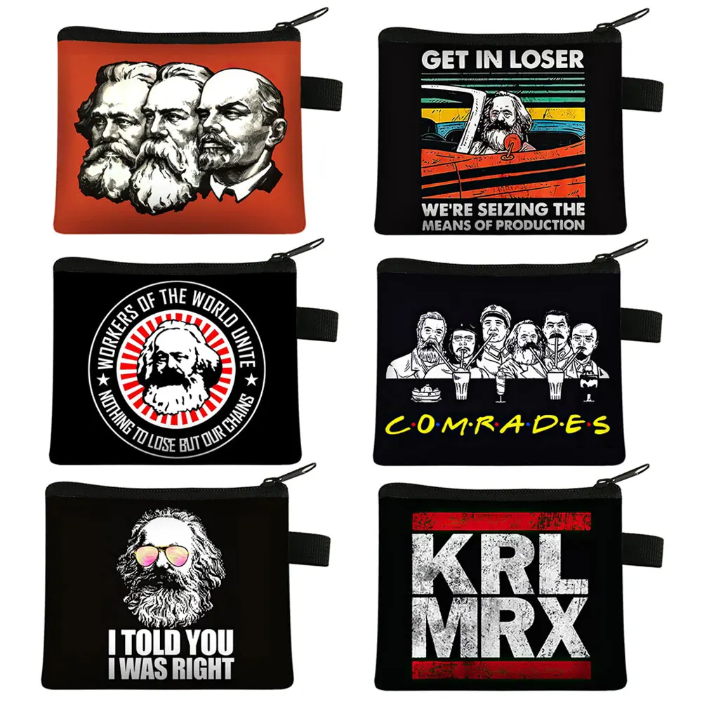 Karl Marx Get In Loser We're Seizing The Means of Production Coin Purse Engels Lenin Wallet Communism Marxism Socialism Coin Bag