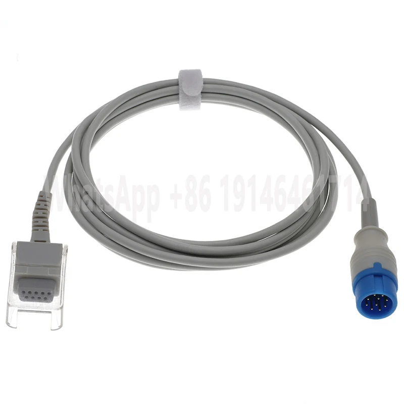 10Pin SpO2 Sensor Extension Cable Compatible With Biocare PM-900 IM12 Patient Monitor,Trunk Wire Pulse Oximeter Adapter.