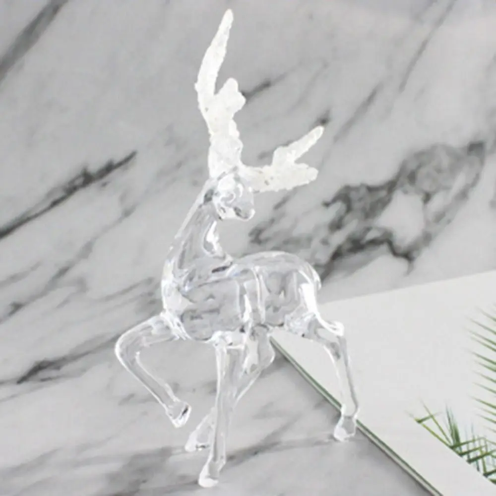 تماثيل الأيائل الكريستالية الصغيرة ، عيد الميلاد الرنة ، حيوان خرافي ، الأيائل اللامعة ، الغزلان سيكا ، الحلي كعكة ، ديكور غرفة المنزل