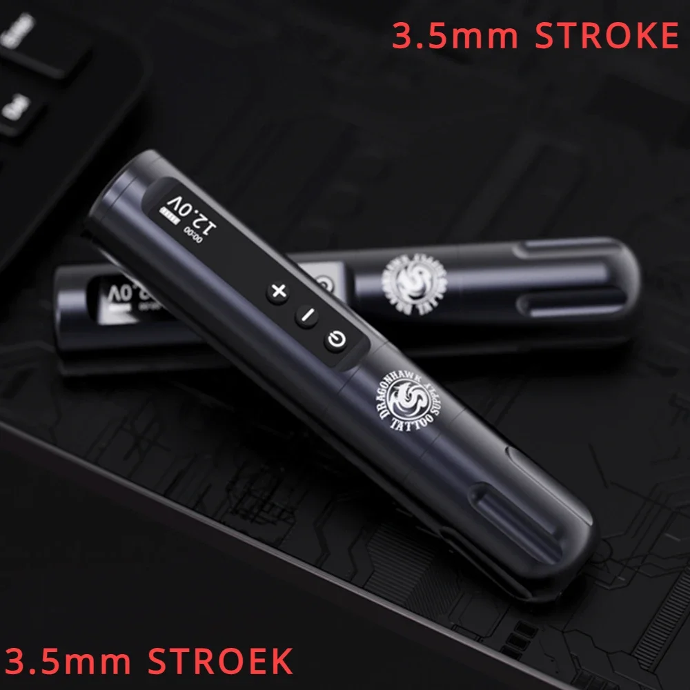 3400MAh Wireless Battery Tattoo Pen Wireless Rotary Tattoo Machine 3.5mm Stroke Tattoo Artist for Body Depiction