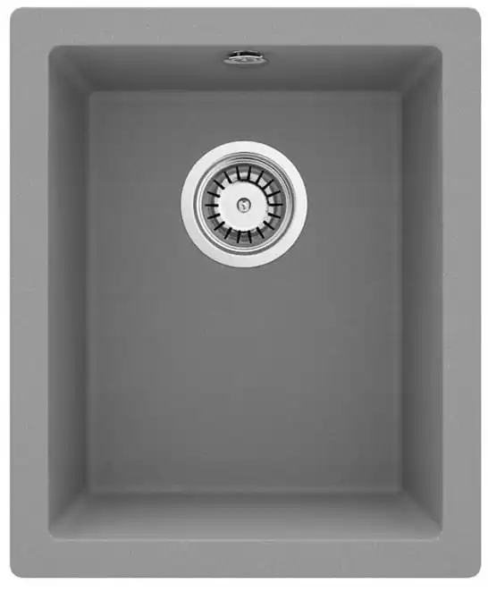 Granieten spoelbak 1-kamer hangend 52,5x44cm grijs ELLA