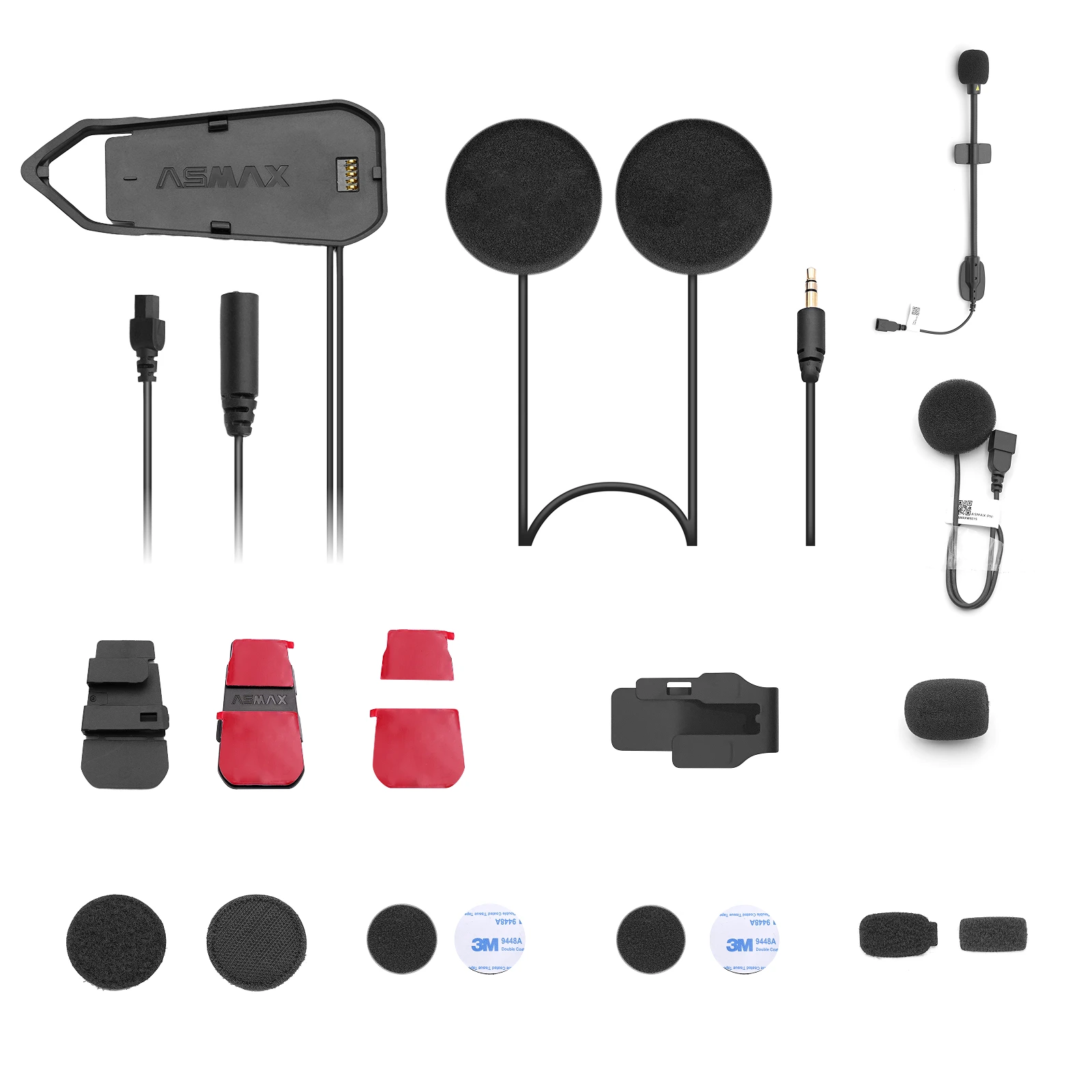 ASMAX Z1 40MM Speaker for Motorcycle Bluetooth Back Clip for Z1 Headset Soft Wheat and Hard Wheat