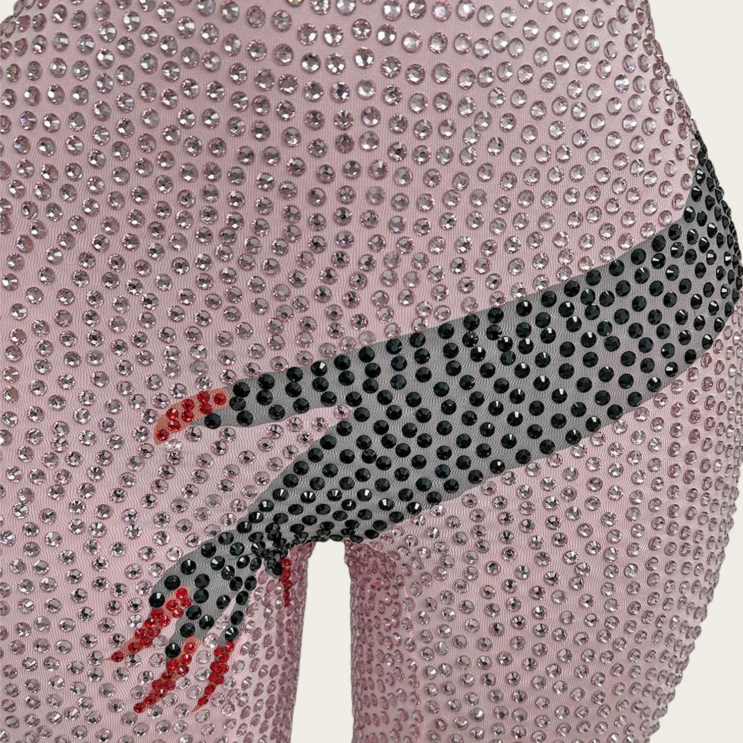 Heishou feminino comemorar festa palco mostrar sexy clássico outfit high-end brilhante strass apertado macacão com luvas terno