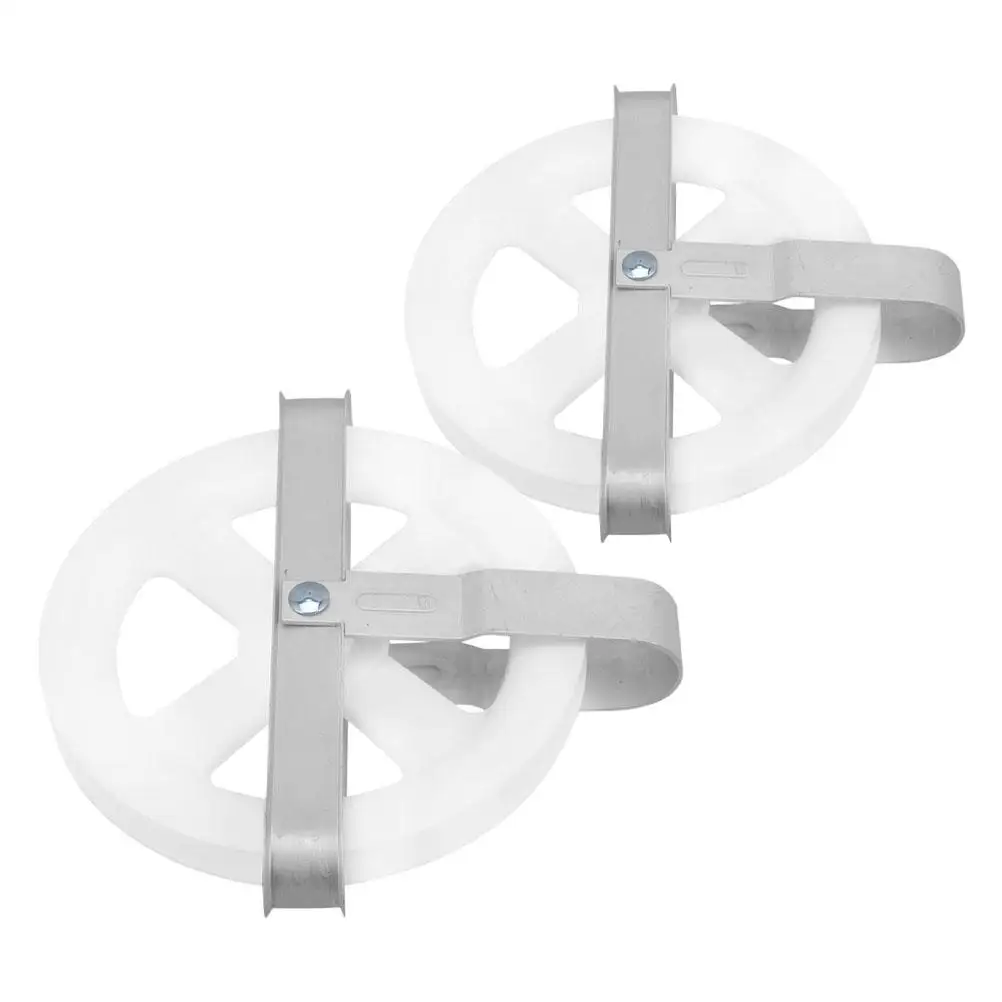 

2pcs Clothes Line Pulley 5 Inch Anti Rust Deep Groove Outdoor Drying System for Clothes Coats Blankets Rope Pulleys Laundry