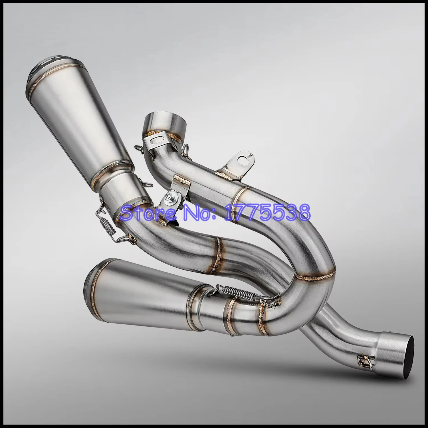 For Ducati Panigale V4/S/R/SP/SP2 2018-2024 Motorcycle Exhaust Muffler Escape Moto Can Pot Mid Link Pipe Stainless Steel