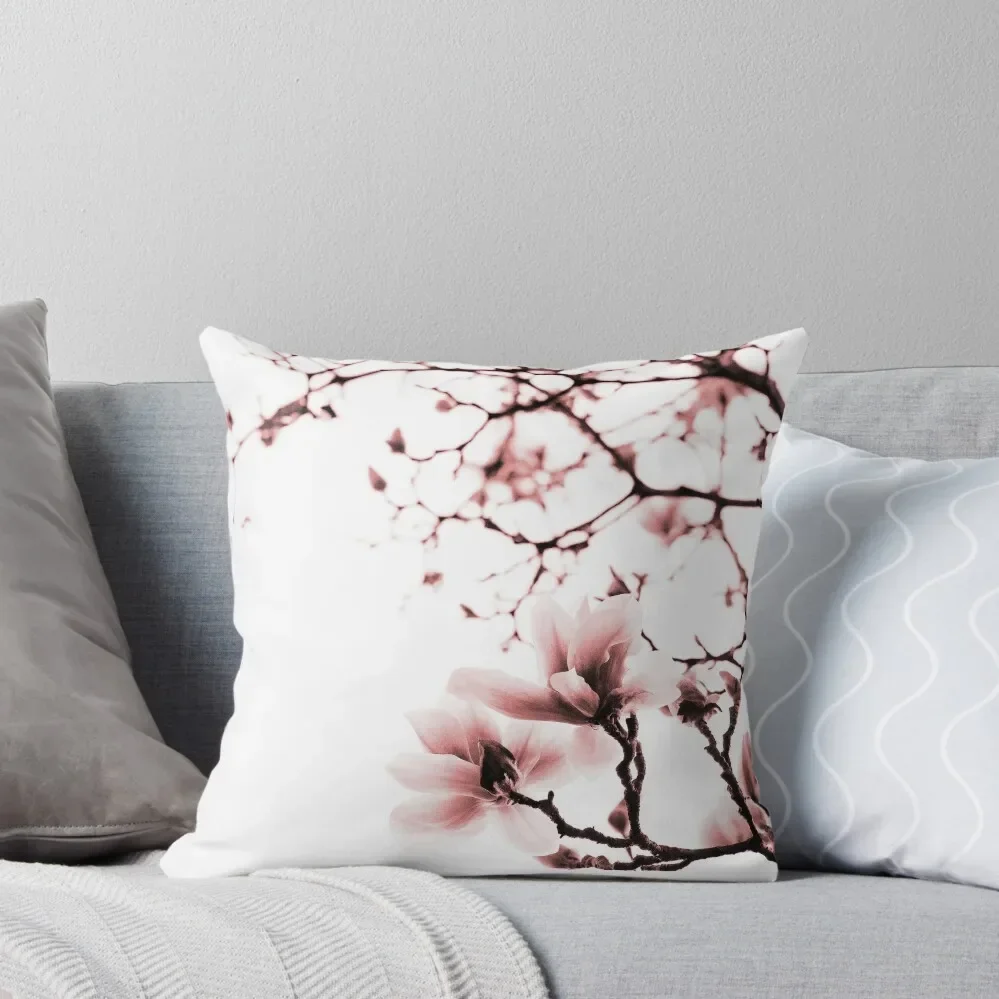 

Magnolia - monochrome Throw Pillow Sofa Cover Decorative pillowcase Pillow