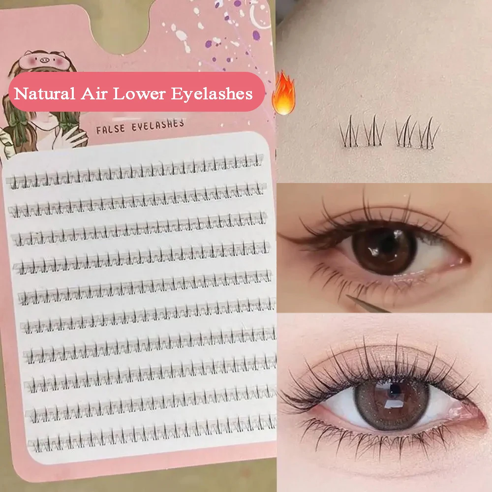 7mm Air Lower Eyelashes Fairy Fake Lashes Segmented Natural Under Lashes Manga Bottom Lashes Makeup Eyelash Makeup Tool10 Rows