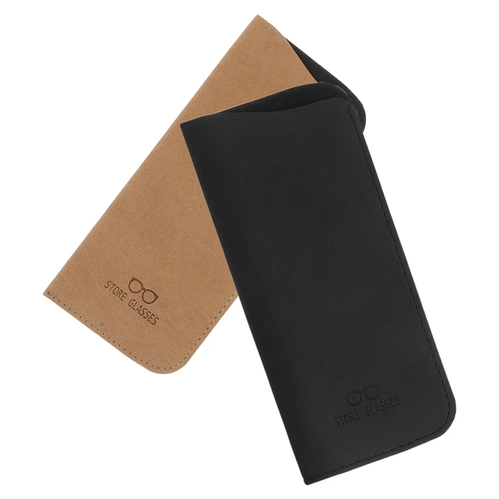 

2Pcs Soft Glasses Bag Eyeglass Bags Storage Pu Pouch Portable Cloth Case Slim Eyewear Case For Women Unisex Vintage