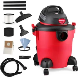 4.5 peak HP wet/dry vacuum, portable heavy-duty shop vacuum 3 in 1 function with attachments for house, garage, car &