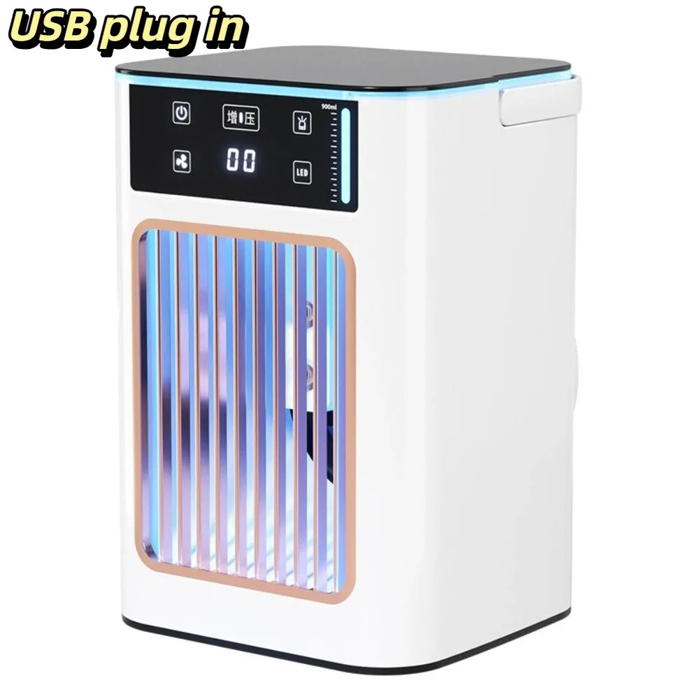 

Compact Design Portable Mini Mist Spray Fan Fine Mist Gentle Cool Airflow Multifunctional Desktop Cooling Fan Simple Operation
