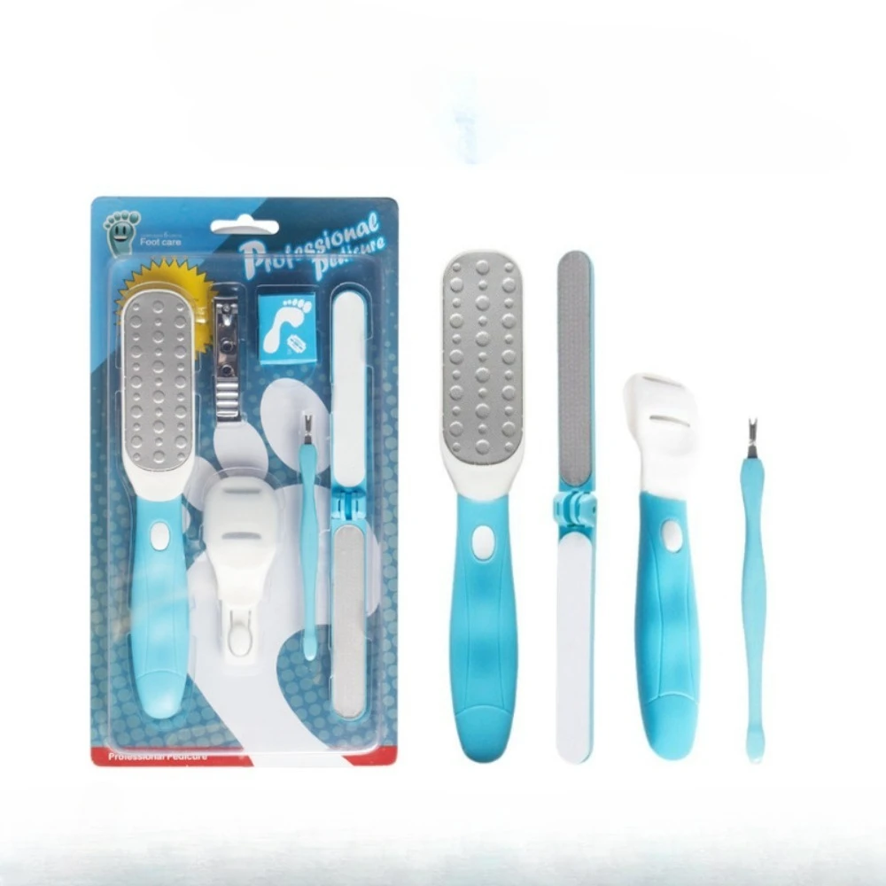 フットプレートファイル スチールフットプレート 角質除去カルスシェーバー6点セット 楽々フットトリミングツール ペディキュアツール