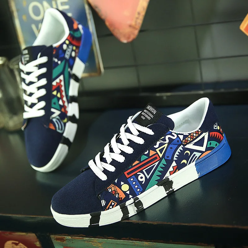 

Summer Men's Canvas Shoes Walking Shoes Painted Casual Vulcanized Shoes Canvas Shoes Men's Sneakers zapatos para hombres