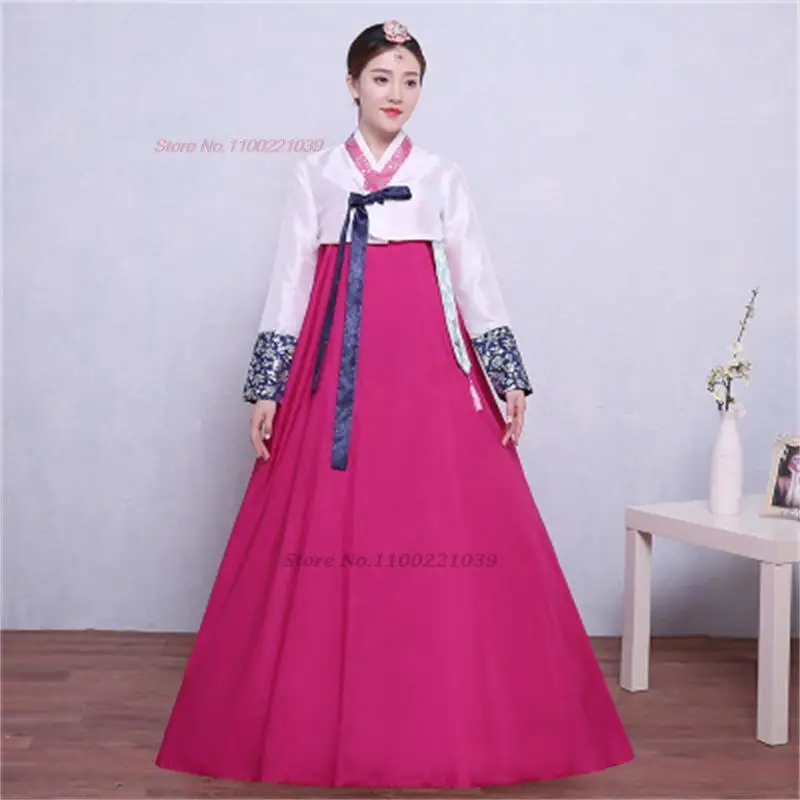 2024 traditional korean folk dance dress hanbok national vintage dress stage performance wear women banquet party costume hanbok