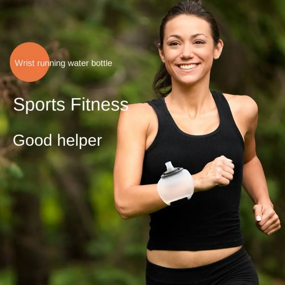 

Mini Wrist Water Bottle Soft Sticker Paste Leakproof Portable Water Cup Silicone Adjustable Wrist Water Cup Cycling