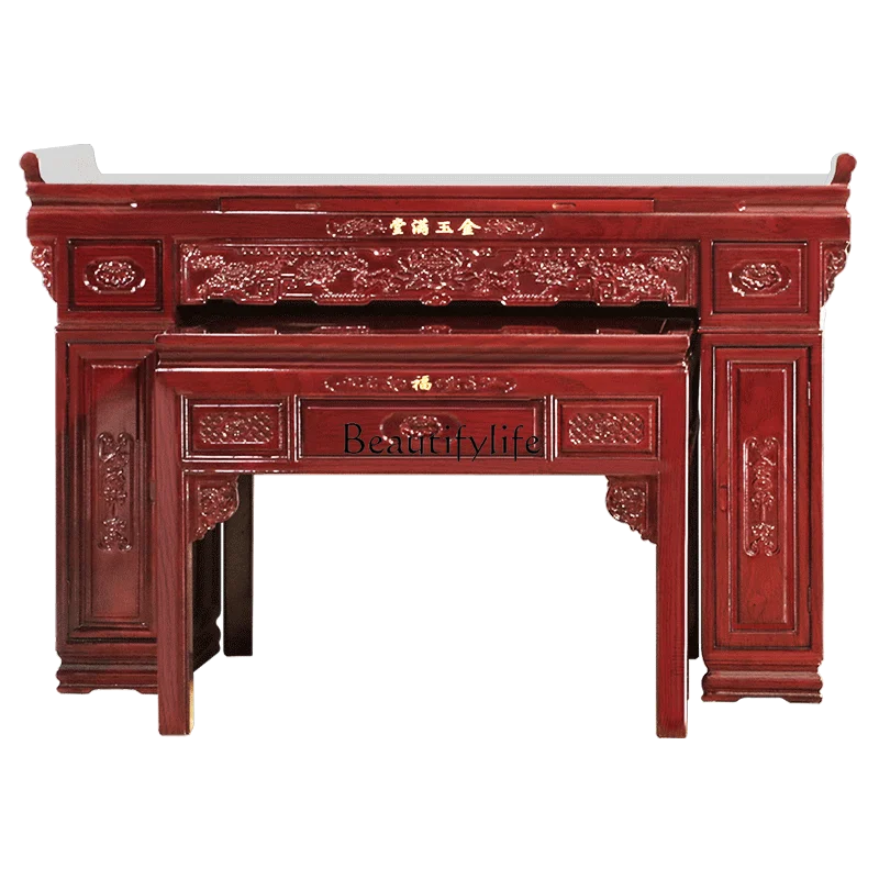 

Offering table Buddhist platform Solid wood Zhongtang God of Wealth Buddha table Buddhist niche Chinese table