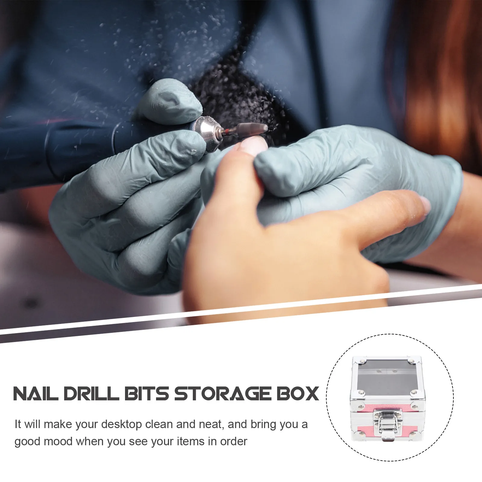 

Органайзер для насадок для маникюрных фрез из акрила премиум-класса: чистый и аккуратный порядок на рабочем столе для обучения и практики в школах нейл-арта