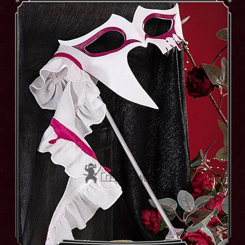 أنيمي لعبة الهوية الخامس البستاني تأثيري حلي إيما وودز الساحرة الظلام لوليتا قبعة موحدة الكبار امرأة هالوين كرنفال البدلة