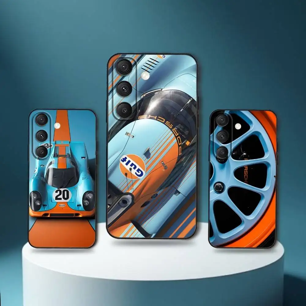 

Star G-Gulf Ra-cing Car Phone Case For Samsung S25,S24,S23,S22,S21,S20,S10,Ultra,Plus,Lite,FE,Soft Silicone Black Cover