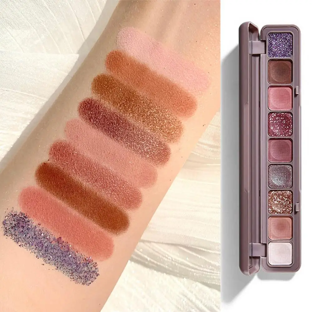 Exquisite Lidschatten platte einfach auftragen Glitter 9 Farben kosmetische Lidschatten-Palette Augen pigmente Lidschatten-Palette Schönheit