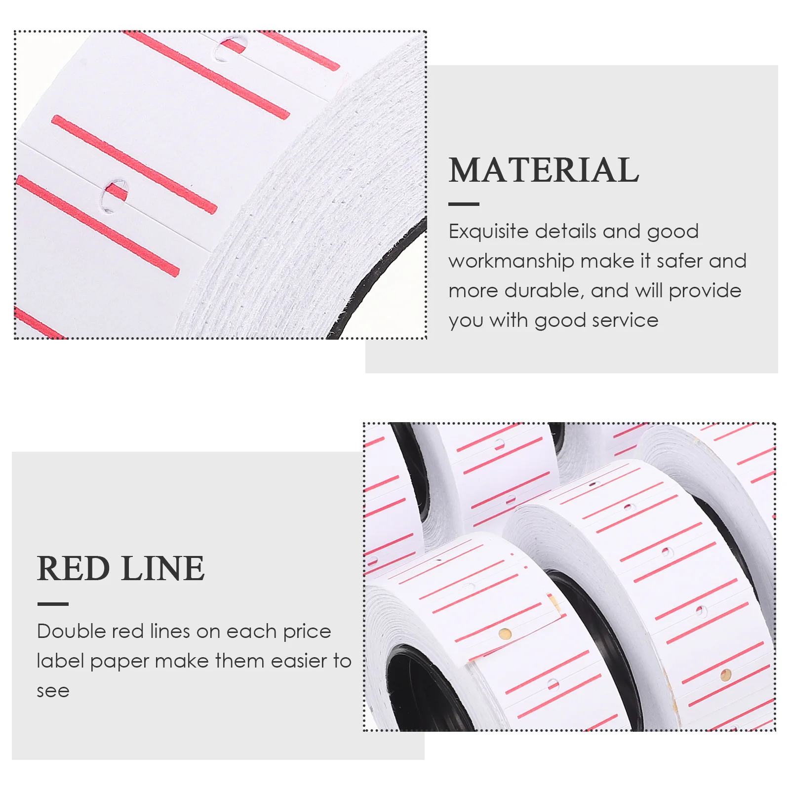 

1 Roll Price Label Sticker Paper for Tag Machine Supermarket Price Tag Paper Self Adhesive Cost Marker Label for Food