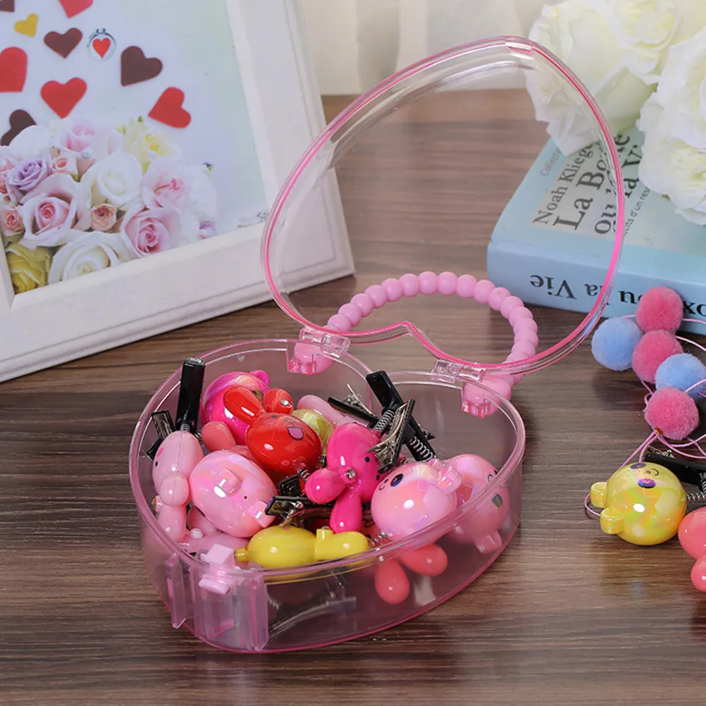 

1 шт., коробка для хранения в форме сердца, материал ПП, органайзер для украшений, настольный футляр для макияжа, портативный контейнер для хранения канцелярских принадлежностей