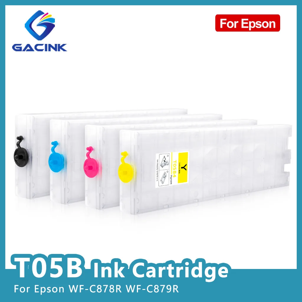 Cartucho de tinta recargable para impresora Epson, recambio de tinta sin Chip compatible con WF-C878R, T05B2, T05B3, T05B4, 4 colores, K, C, M Y, T05B, T05B1