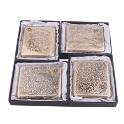 Multi Style Classic Retro Cigarette Case Portable 20 Capacity Cigarettes Box Smoking Accessories Storage Supplies