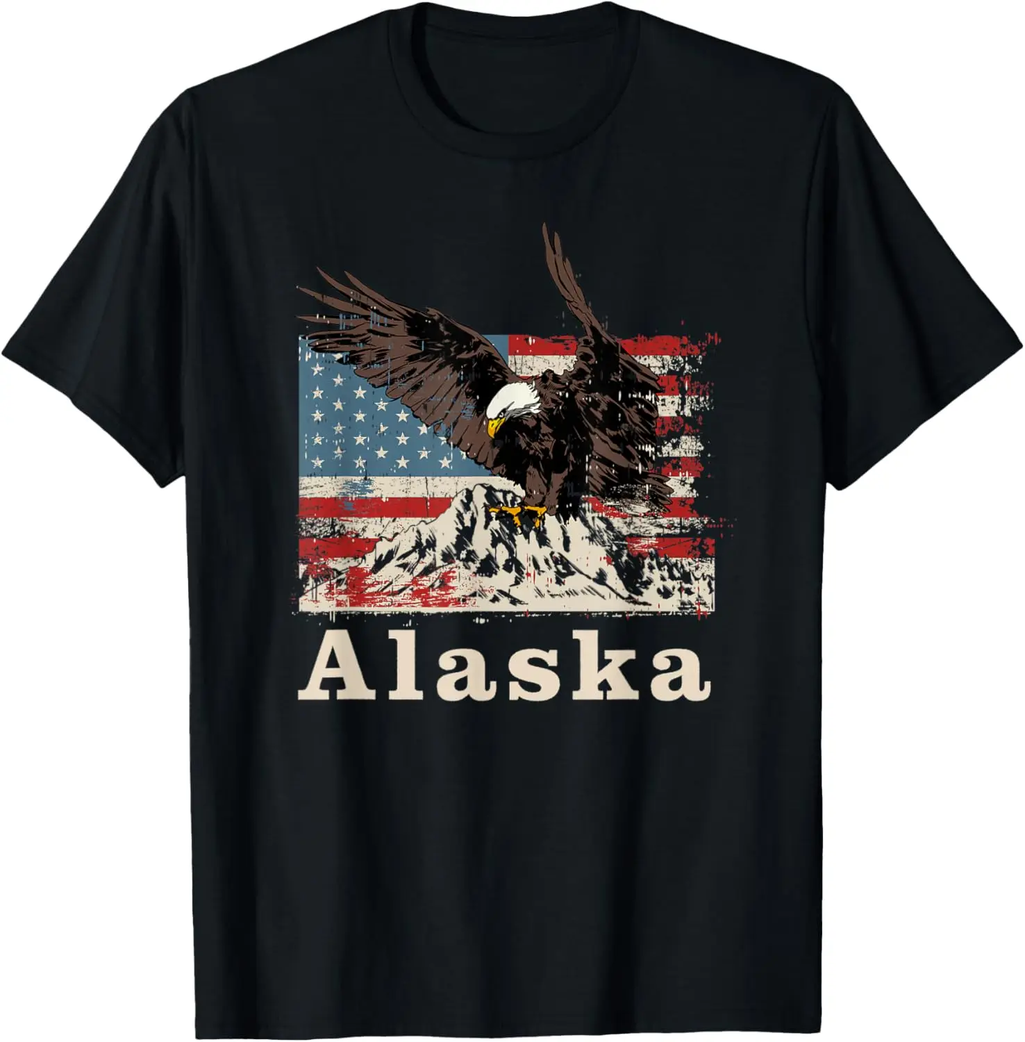 

American Bald Eagle Flag Alaska Souvenir T-Shirt
