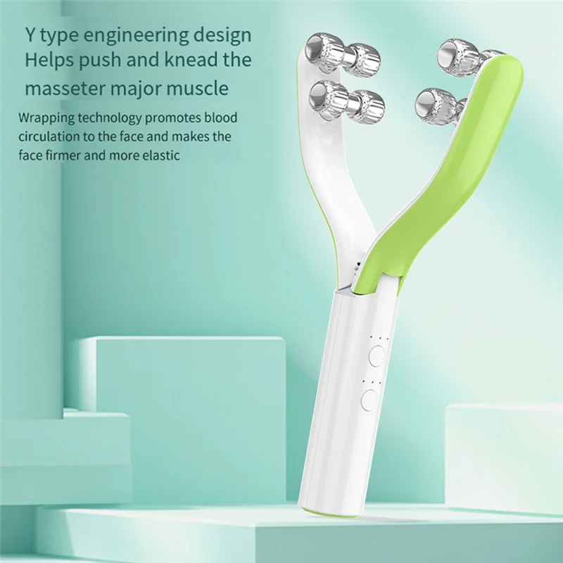 TAIGH-EMS Microcurrent Roller Face-Slimming Artifact V-Face Beauty Facial Massager For Firming And Lifting The Face