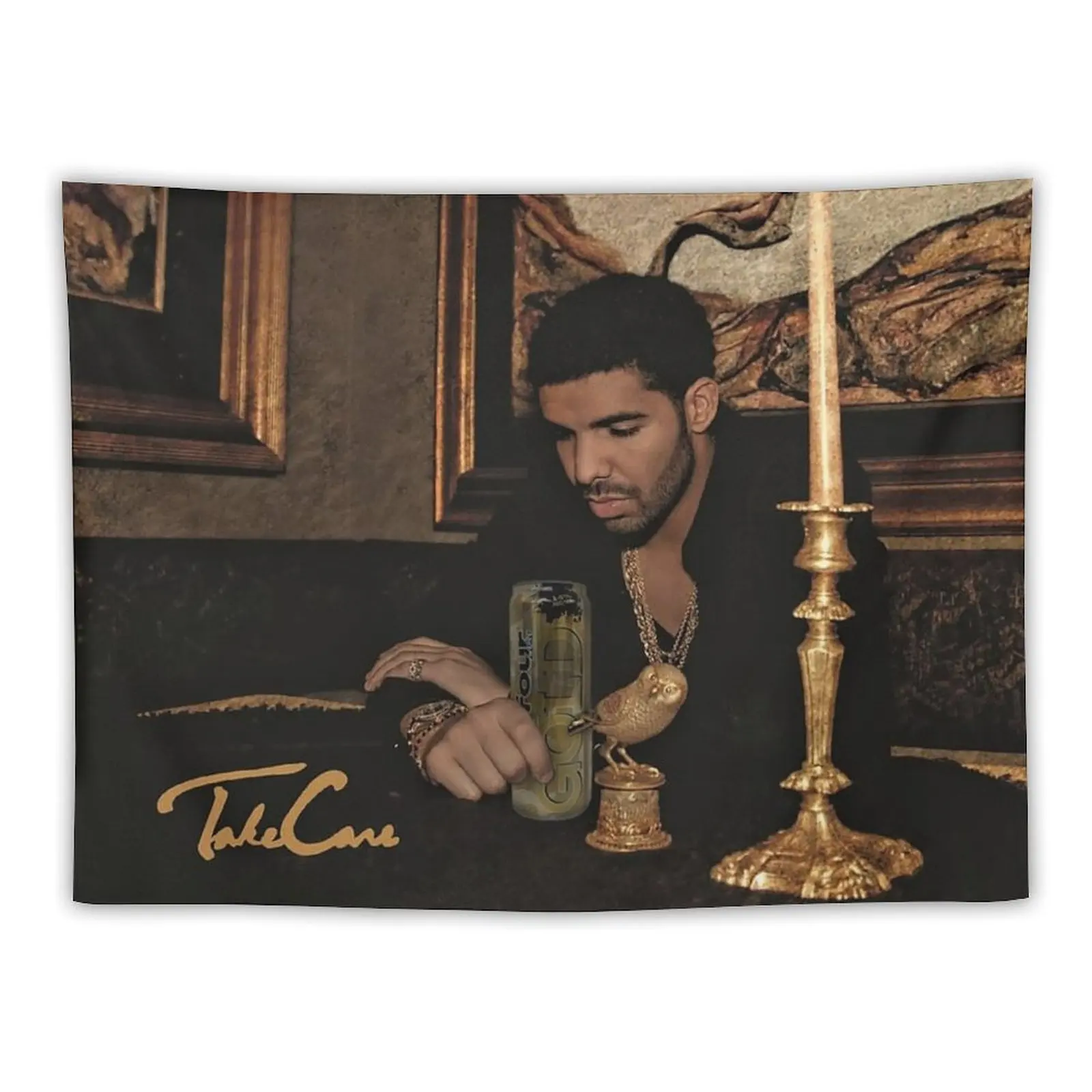 Drake ft. Four Loko - Take Care Tapestry Aesthetic Room Decor Decorative Wall Room Decor Cute Tapestry